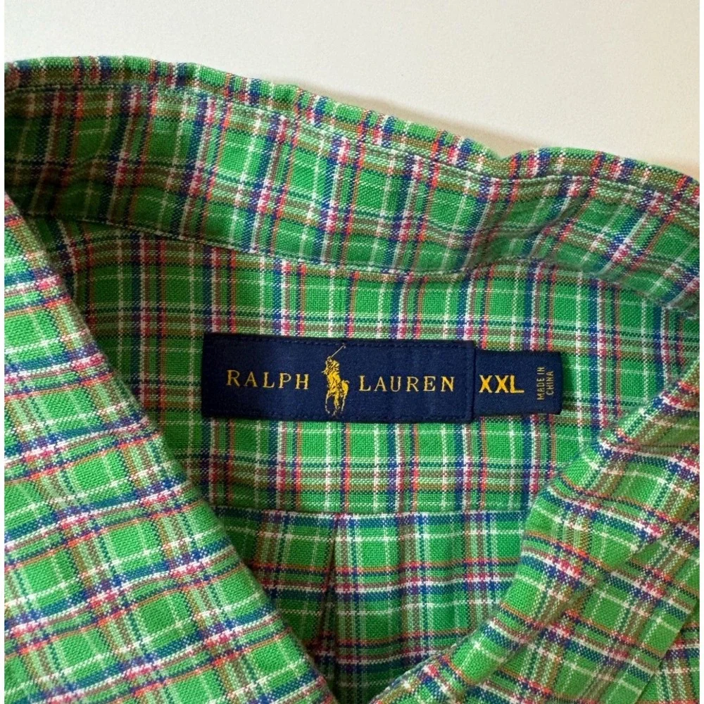 Polo Ralph Lauren Plaid Button Down Shirt | Green | 2XL